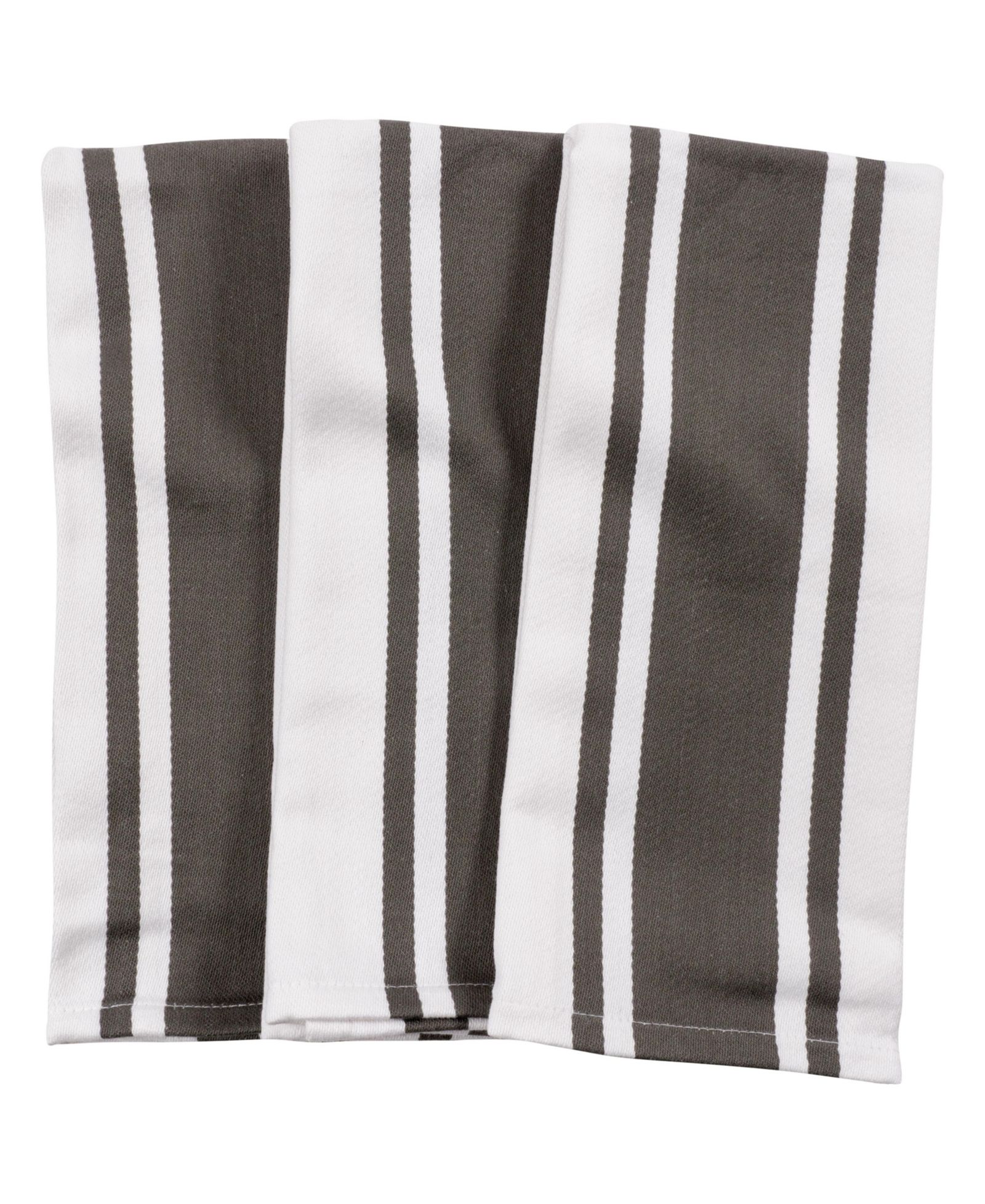 KAF Home Union Stripe Cotton 3 Piece Kitchen Dish Towel Set, 18" x 28"