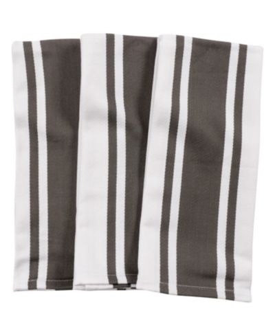 Набор кухонных полотенец KAF Home Union Stripe из хлопка, 3 шт., 18" x 28"