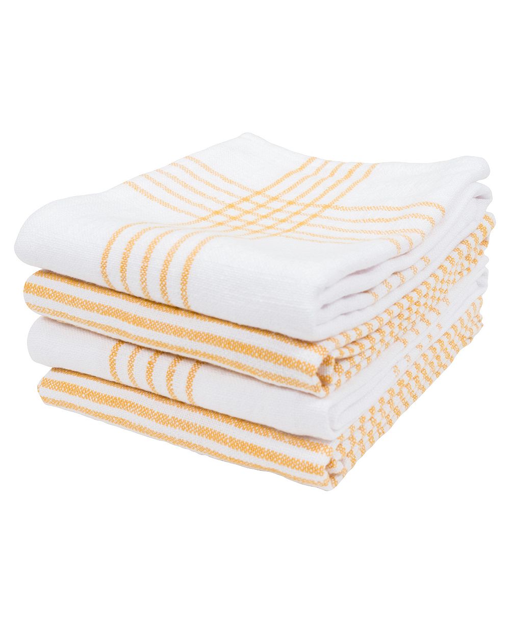 KAF Home Monaco Cotton 4 Piece Kitchen Dish Towel, 18" x 28"