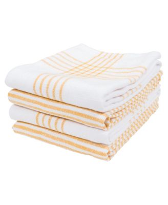 KAF Home Monaco Cotton 4 Piece Kitchen Dish Towel, 18" x 28"