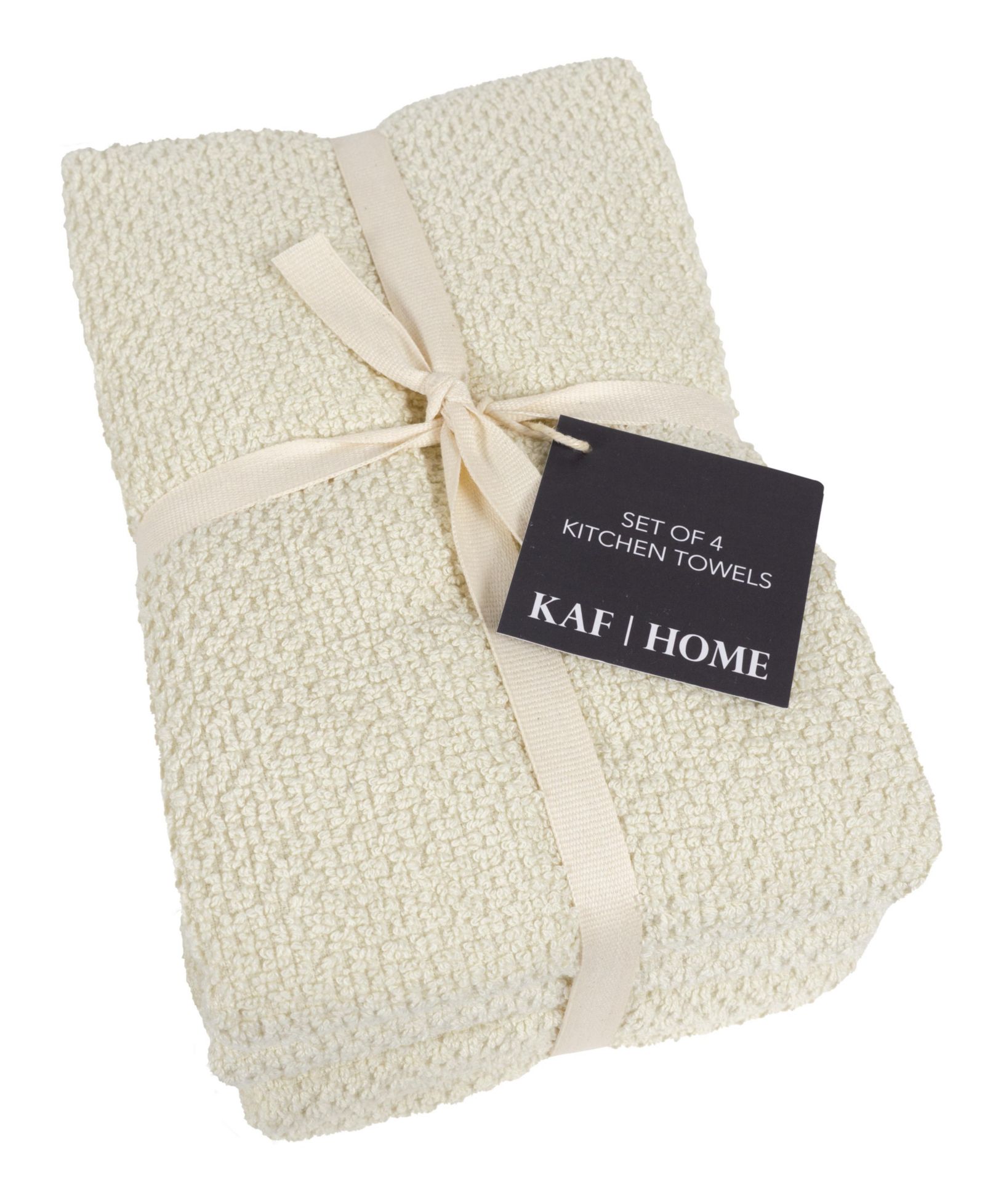 KAF Home Popcorn Terry Cotton 4 Piece Kitchen Towel, 20" x 20"