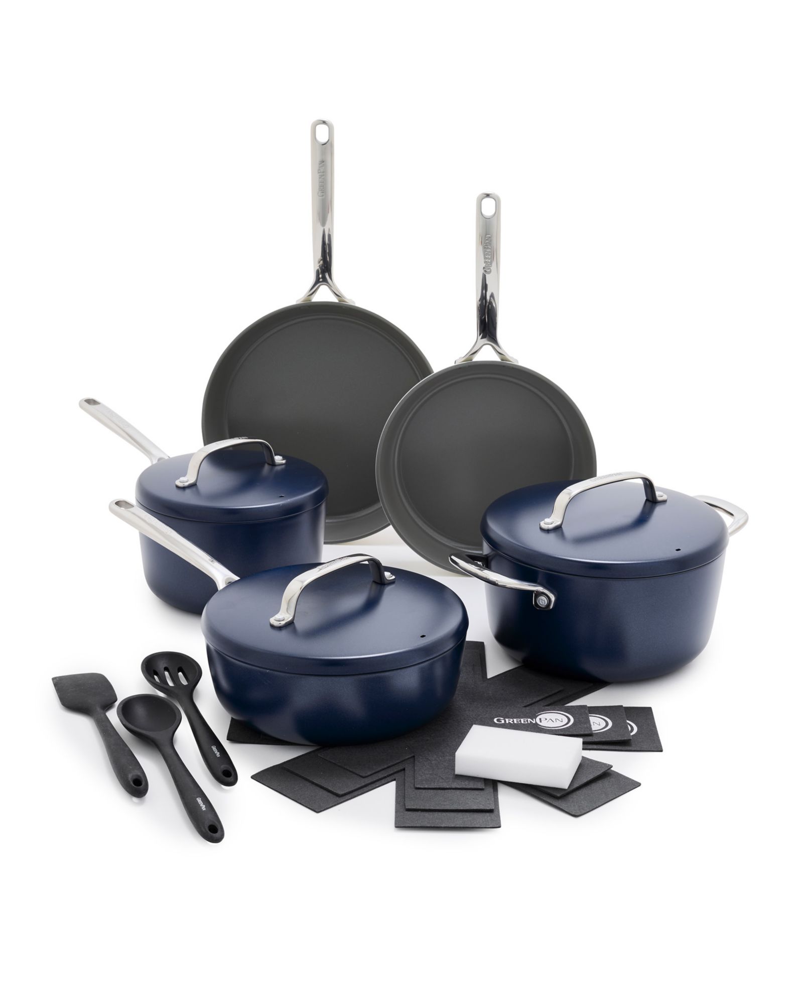 Набор посуды GreenPan GP5 Hard Anodized Healthy Ceramic Nonstick 15-Piece Set