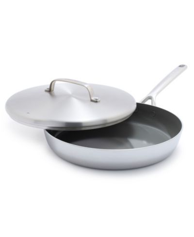 Сковорода GreenPan GP5 Stainless Steel с керамическим антипригарным покрытием и крышкой, 12"