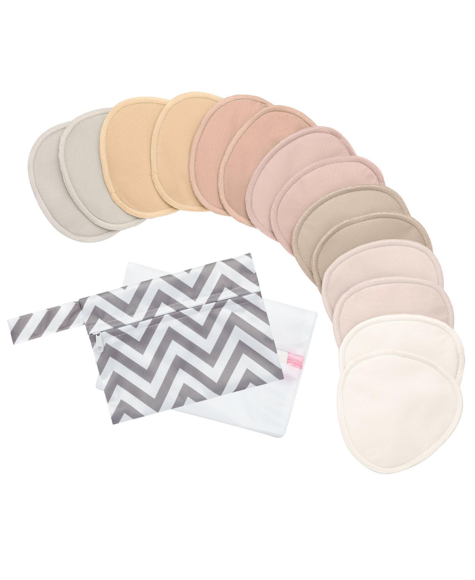 KeaBabies 14pk Organic Nursing Pads, Reusable Nipple Pads for Breastfeeding, Washable Breast Pads + Wash Bag