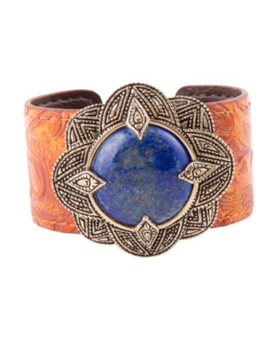 Браслет Barse Out West Blue Lapis Leather Cuff