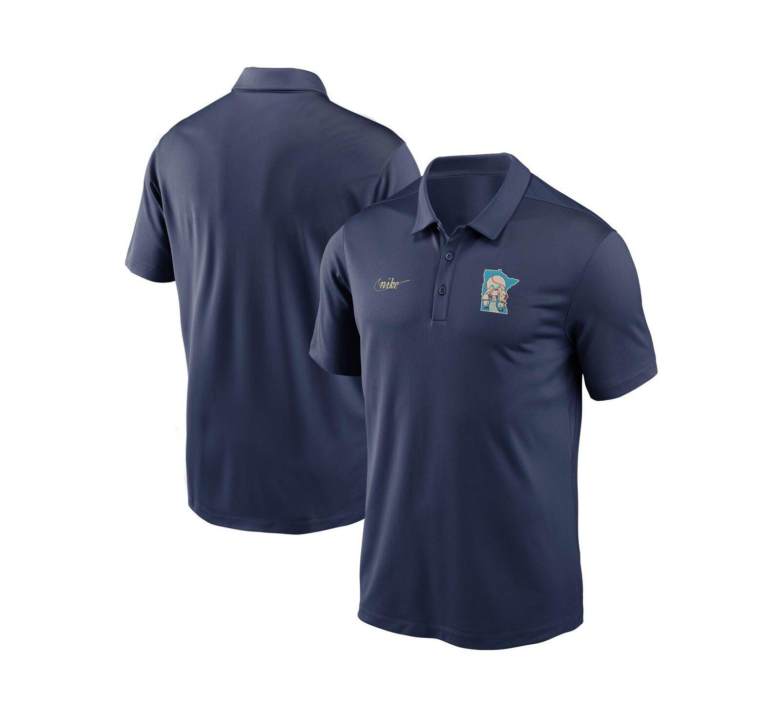 Men's Nike Navy Minnesota Twins Cooperstown Collection Logo Franchise Performance Polo Shirt