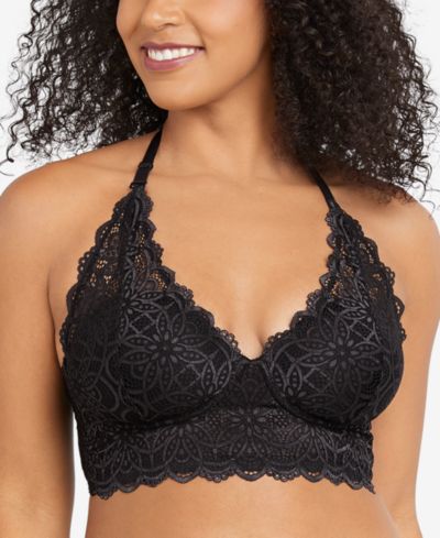 Бралетт Maidenform Pure Comfort, кружево и сетка, длинный крой, бесшовный, DM1188