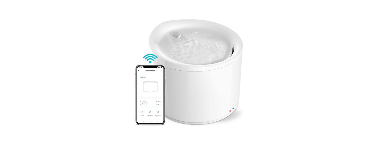 eco4life WiFi Pet Smart Water Fountain (2.5L)