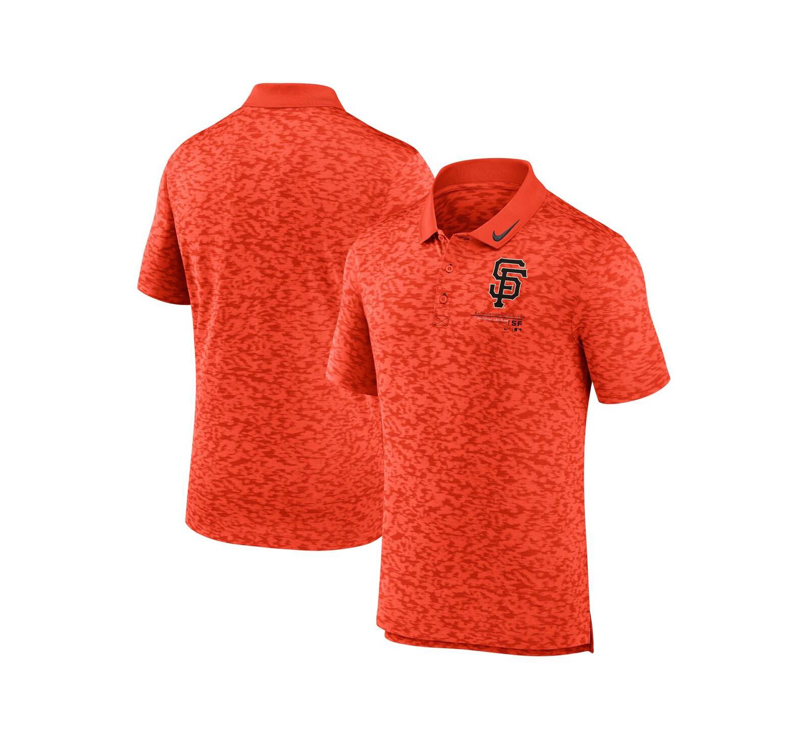 Мужская рубашка-поло Nike San Francisco Giants, оранжевая, технологичная