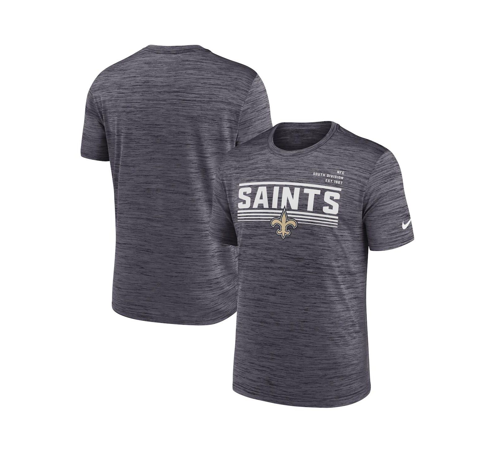 Nike мужская футболка New Orleans Saints Yardline Velocity Performance Anthracite