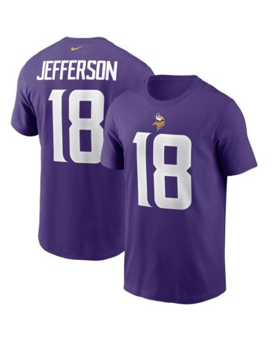 Мужская футболка Nike Justin Jefferson Minnesota Vikings с именем и номером, фиолетовая
