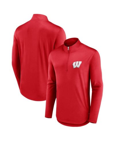 Мужская кофта Fanatics Red Wisconsin Badgers Tough Minded Quarter-Zip Top