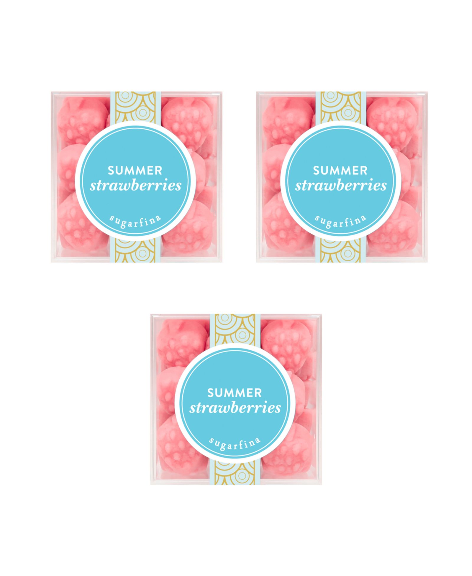 Набор конфет Sugarfina Summer Strawberries - Small Cube Kit, 3 Piece