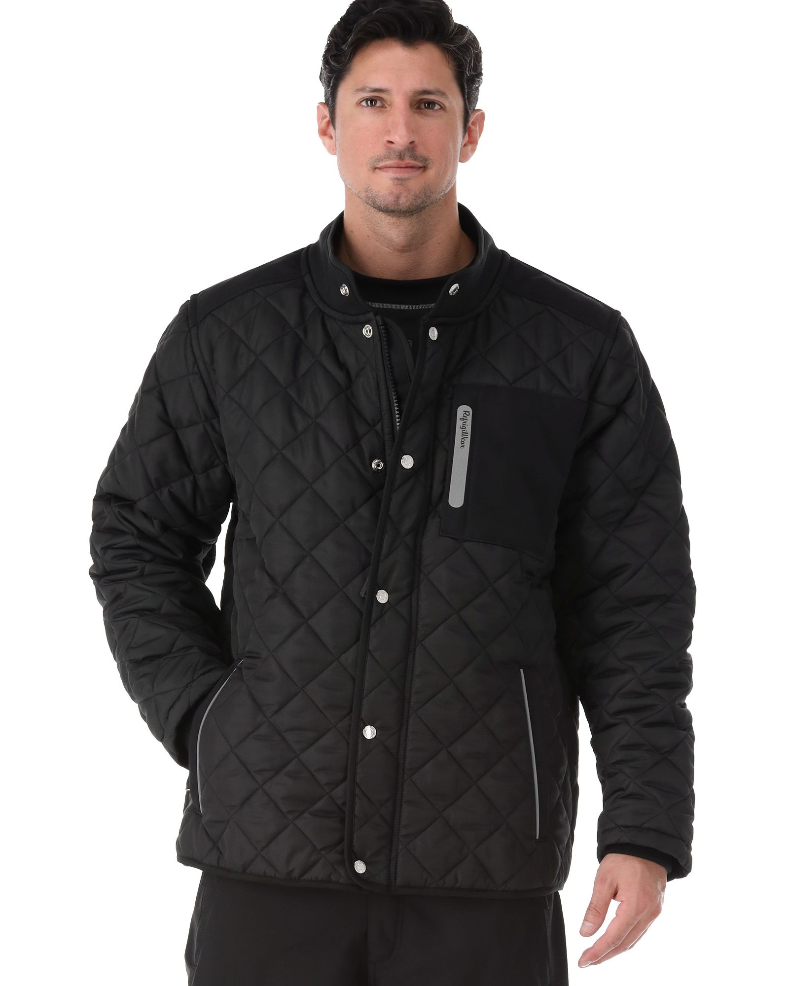 RefrigiWear Men's Insulated Diamond Quilted Jacket