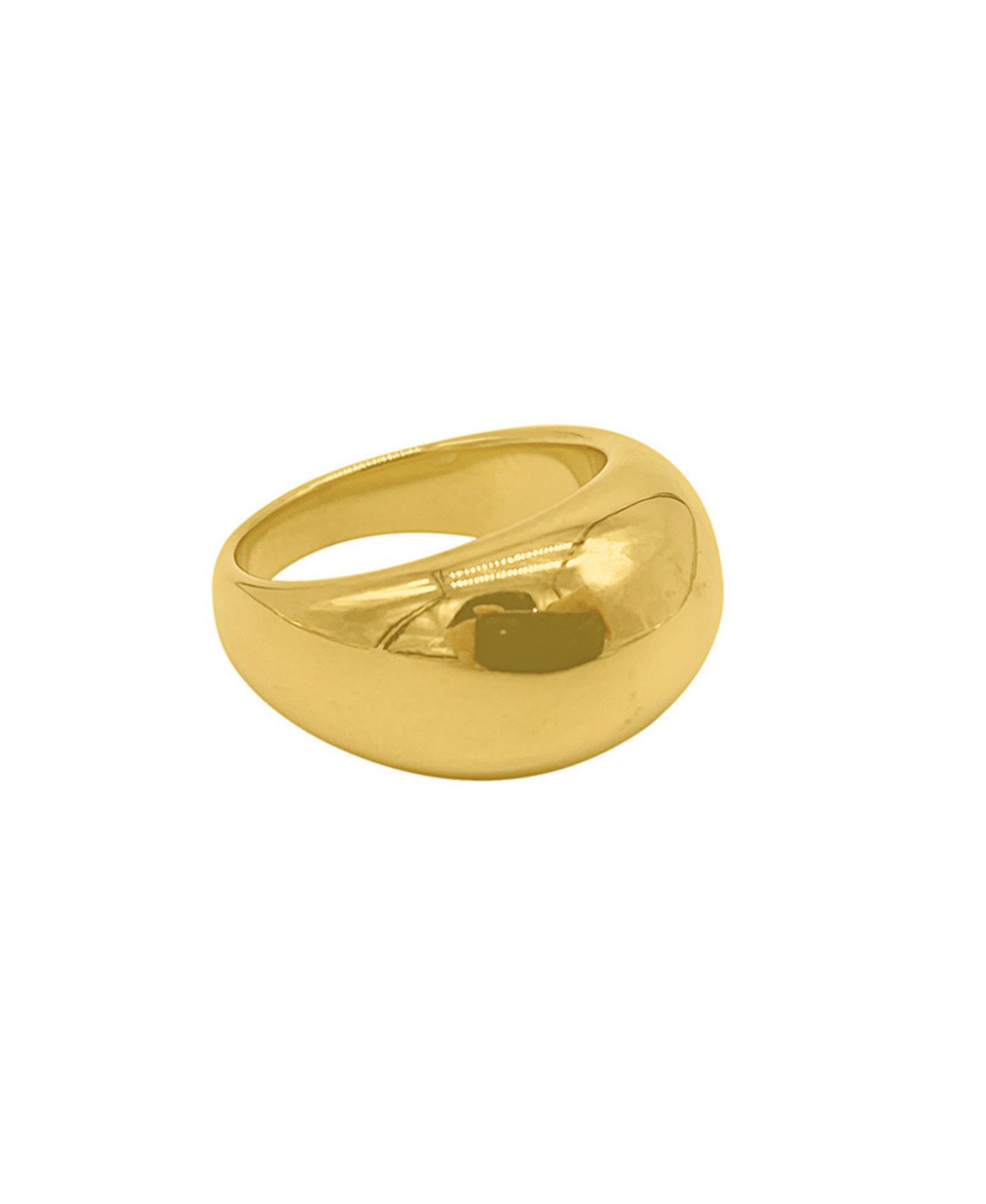 ADORNIA 14K Gold Plated Dome Ring