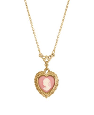 Подвеска 2028 Resin Pink Cameo Heart