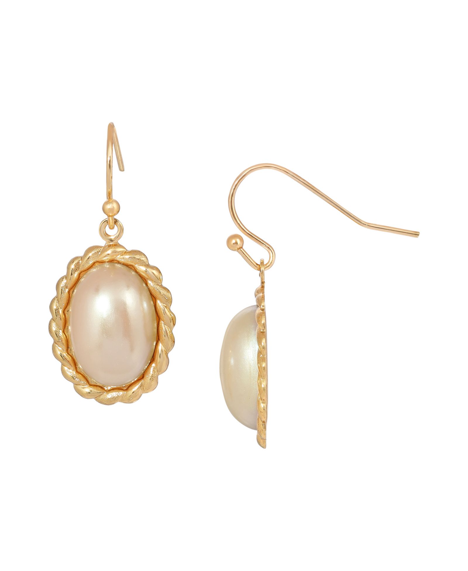 Серьги 2028 Imitation Pearl Oval Drop