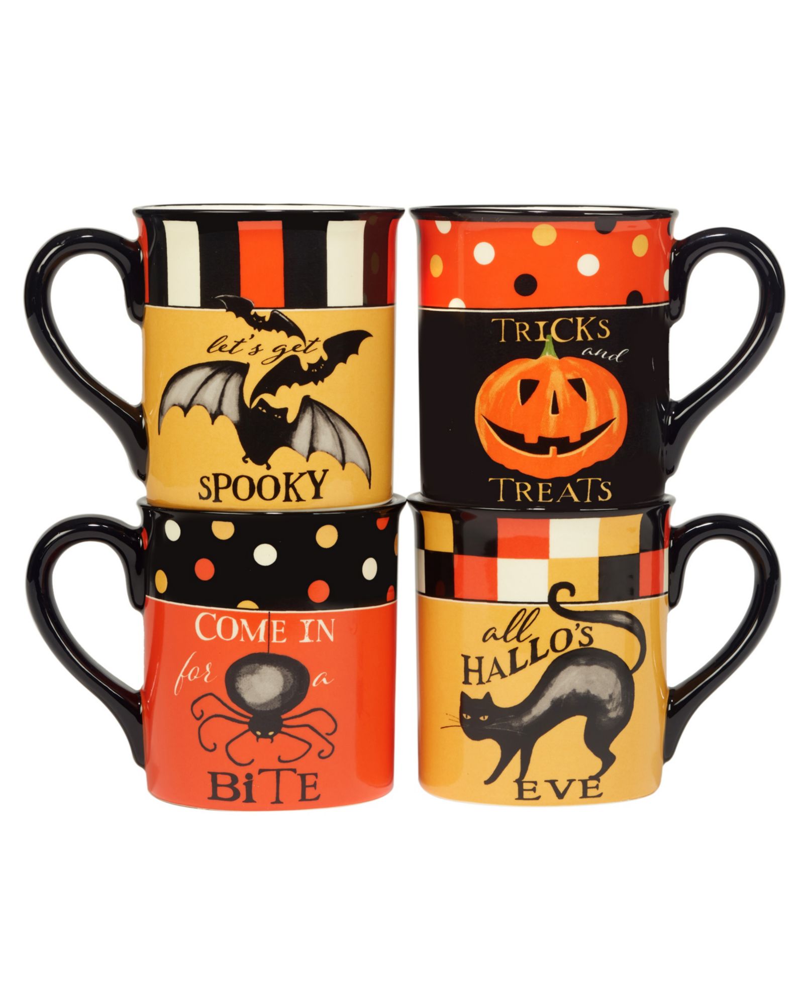 Certified International набор из 4 кружек Spooky Halloween