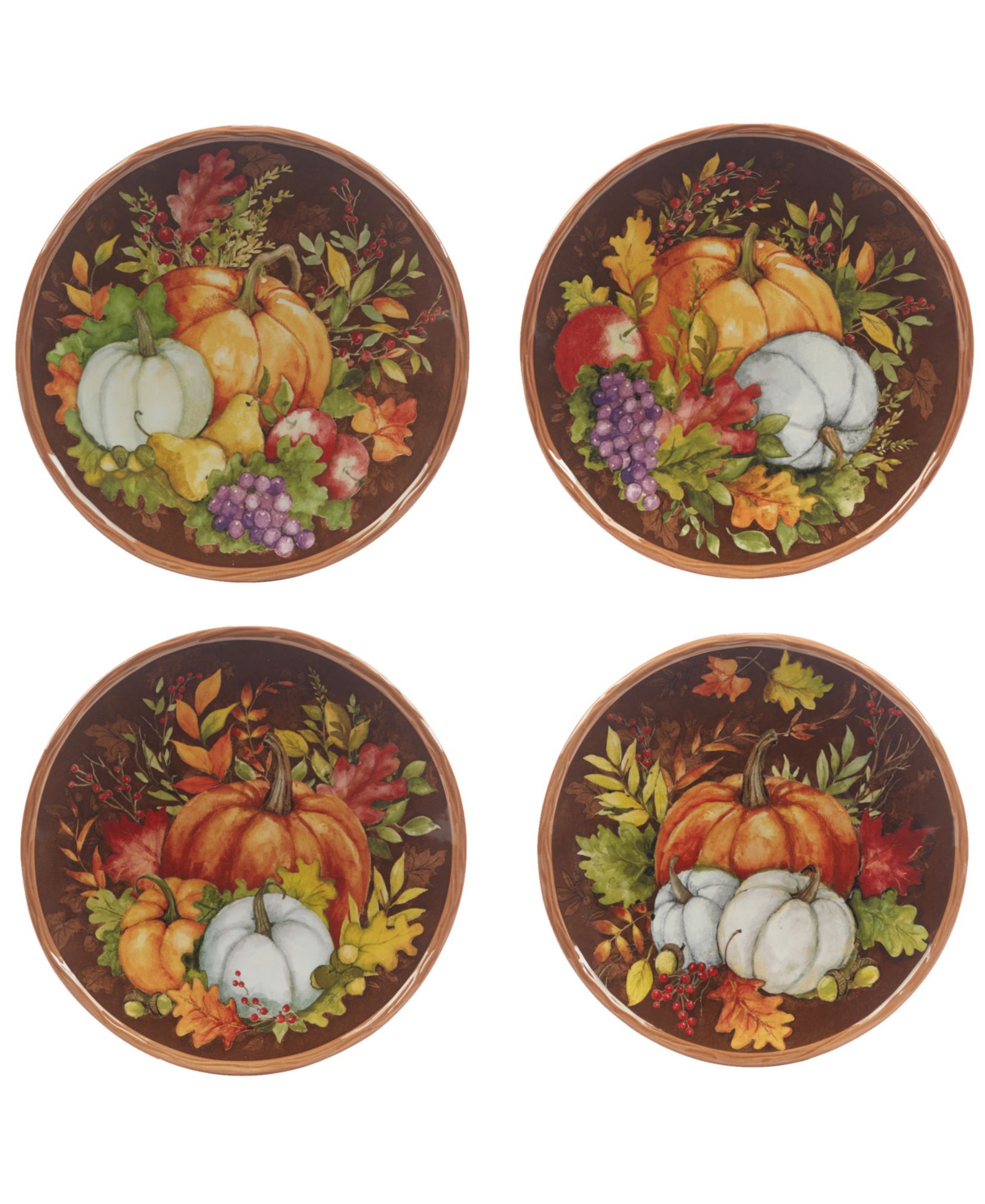 Certified International Harvest Blessings Dessert Plates, Set of 4