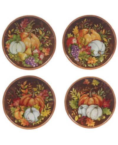 Certified International Harvest Blessings Dessert Plates, Set of 4