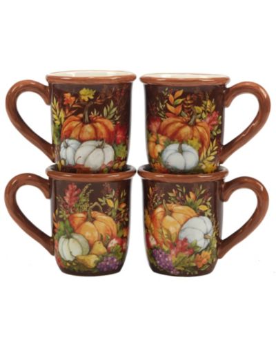 Certified International Harvest Blessings Set of 4 Mugs, Service for 4
