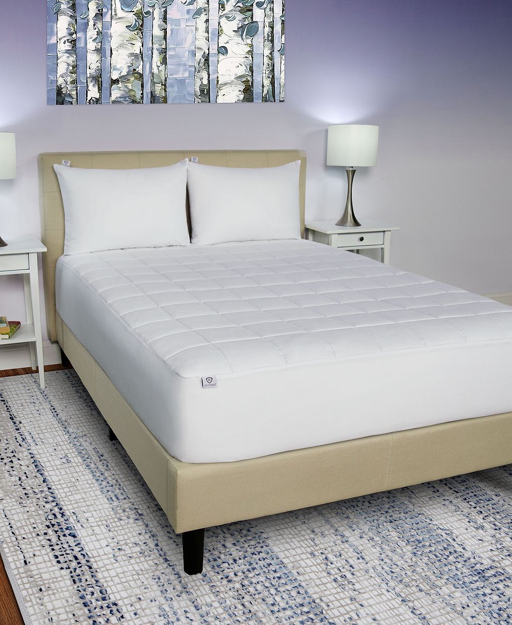 AllerEase Total Allergy Defense Waterproof Mattress Pad, Queen