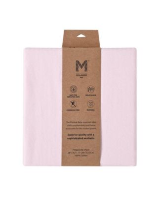 GOTS Certified Organic Knit Cotton Crib Sheets, Rose Pink