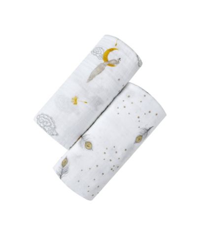 Malabar Baby набор из 2 органических пеленок из муслина, Sweet Dreams