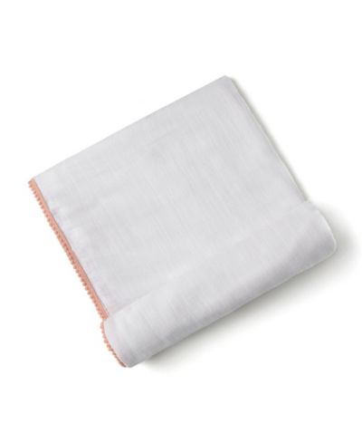 Пеленка Malabar Baby Silky Soft LUXE Pom Pom, персиковая