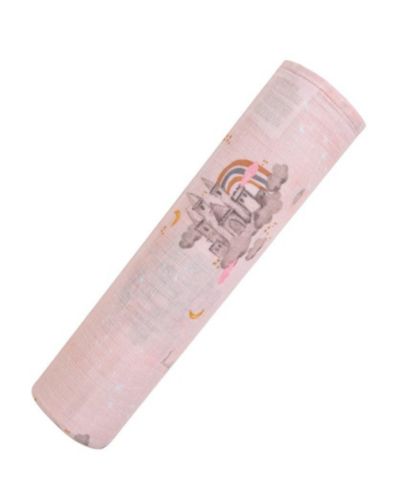 Malabar Baby Пеленка из органического муслина GOTS, Pink Castle