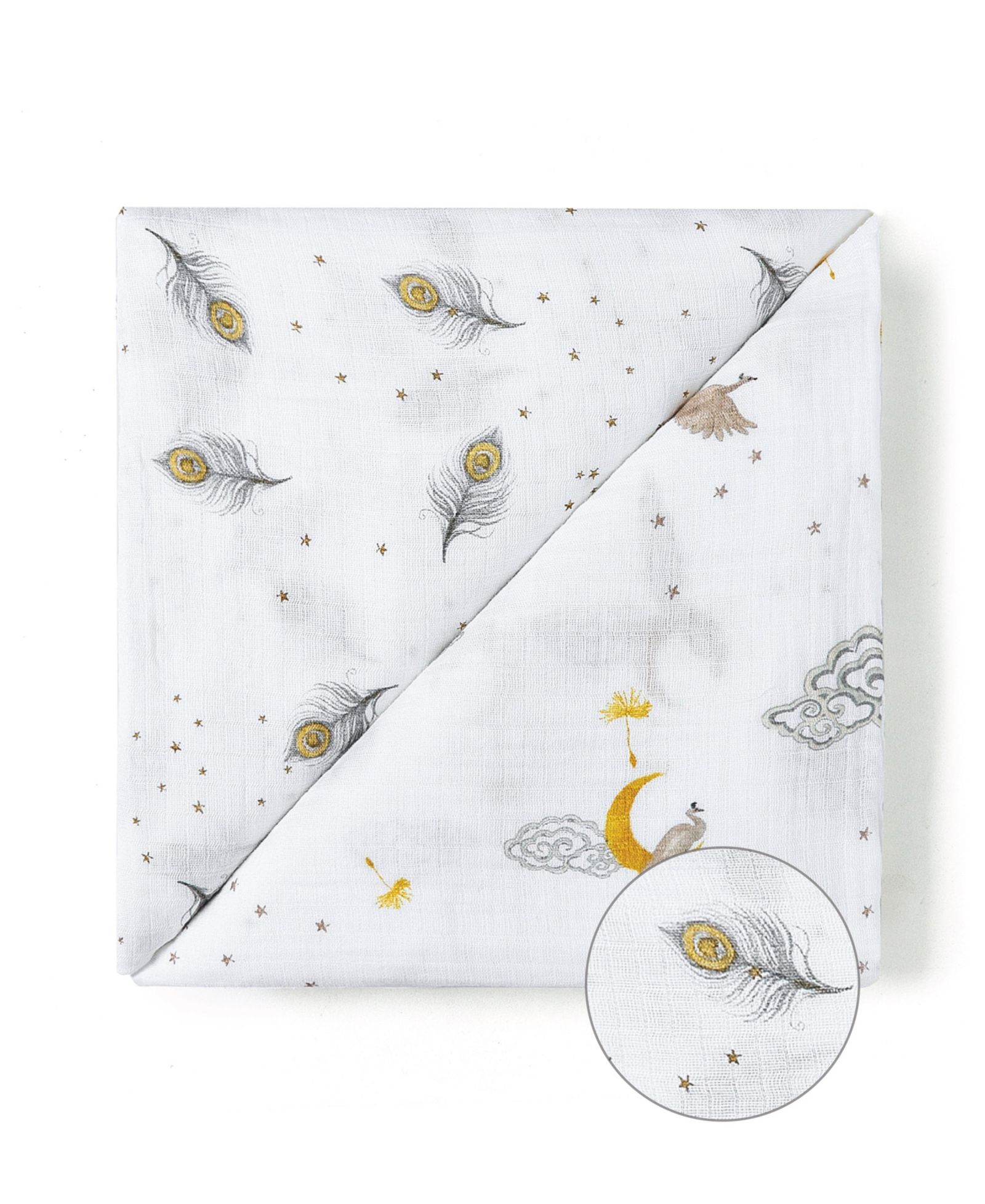 Детский многослойный обратимый плед Malabar Baby Organic Muslin Peace On Earth