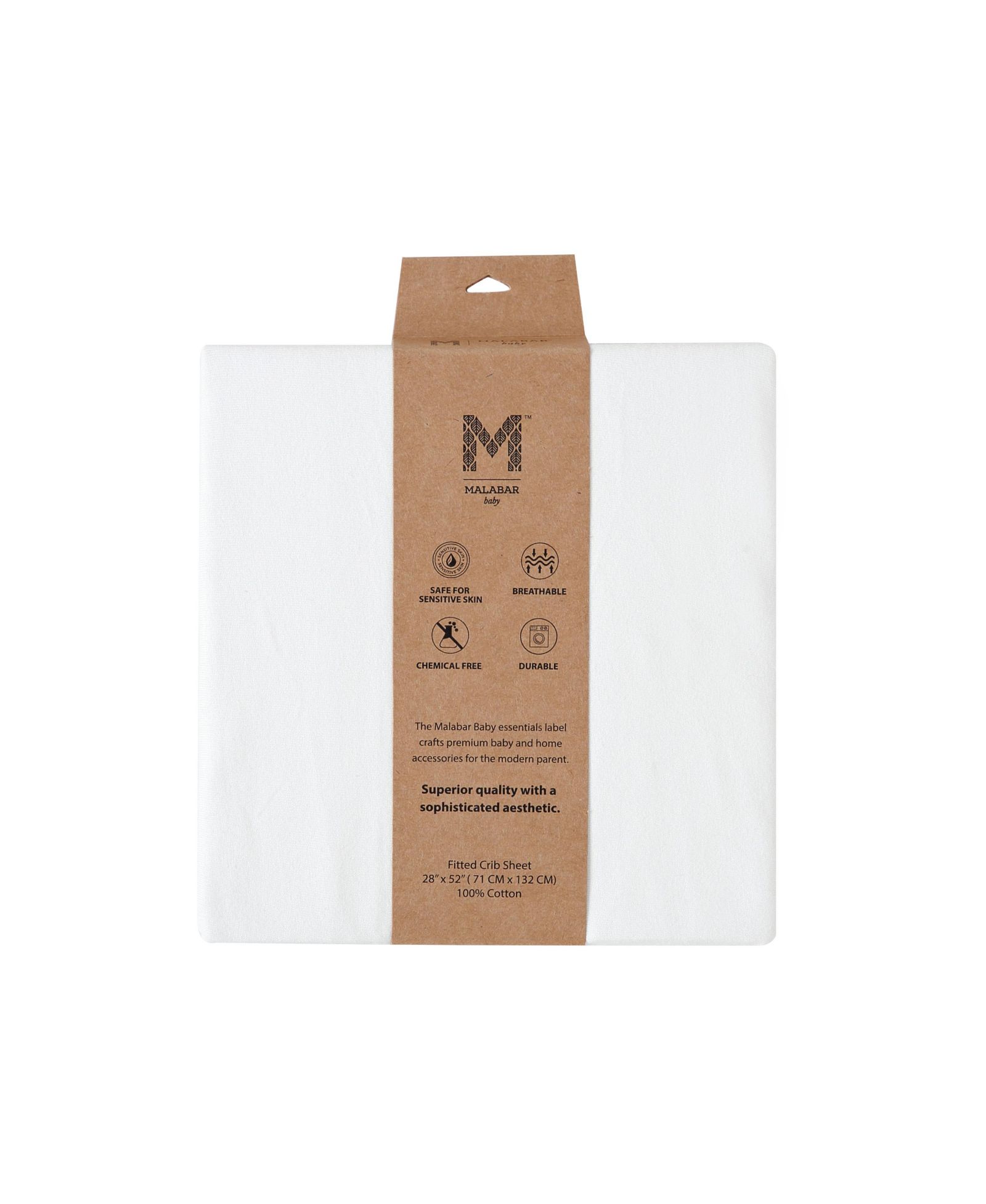 GOTS Certified Organic Knit Cotton Crib Sheets, Off White