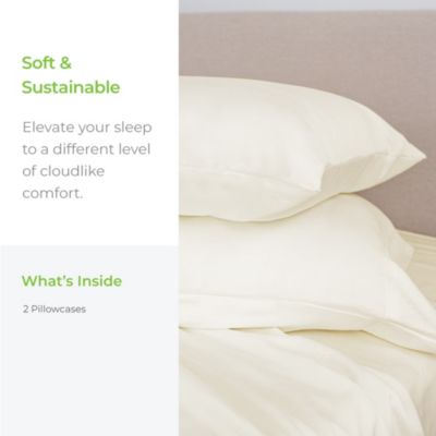 Комплект из 2 наволочек Cariloha Classic 2-Piece Twill Pillowcase Set | Beach Linen | Standard | Viscose Material