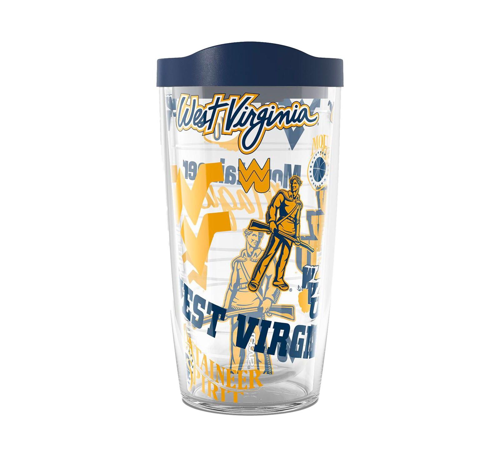 Tervis Tumbler West Virginia Mountaineers 16 oz Allover Classic Tumbler