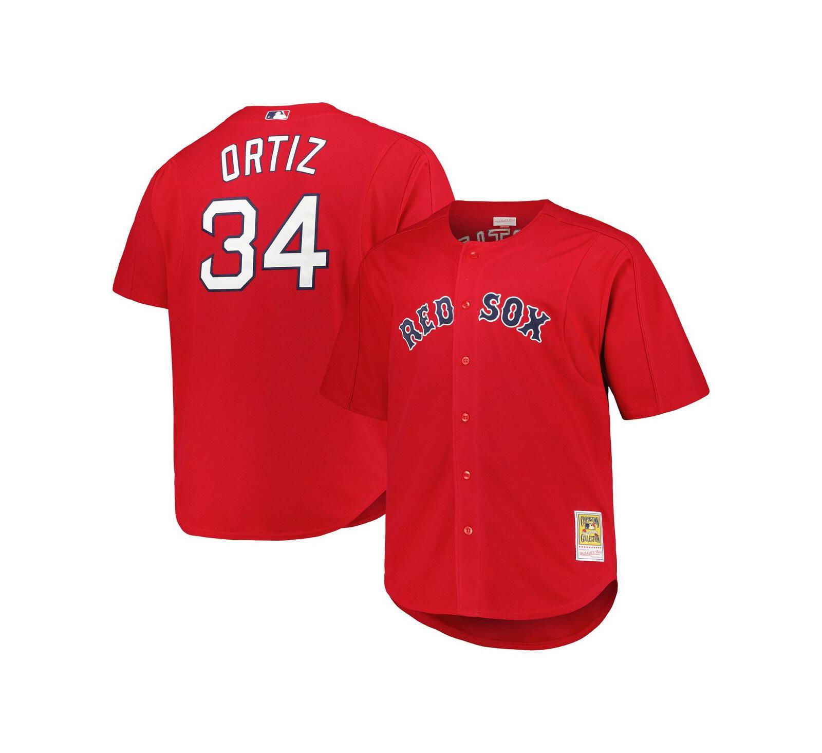 Мужская реплика джерси Mitchell & Ness David Ortiz Boston Red Sox Cooperstown Collection