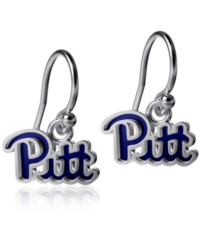 Женские серьги-подвески Dayna Designs Pitt Panthers Silver Enamel