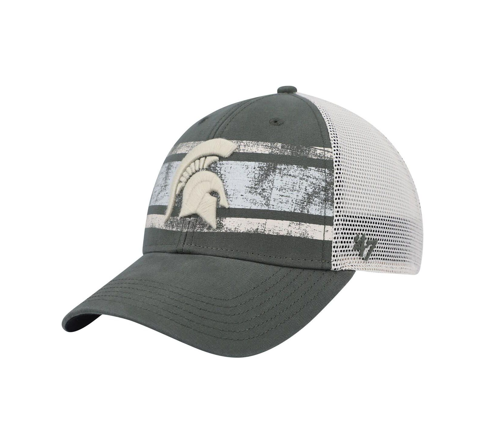 Мужская кепка '47 Brand Green, White Michigan State Spartans Interlude MVP Trucker Snapback Hat