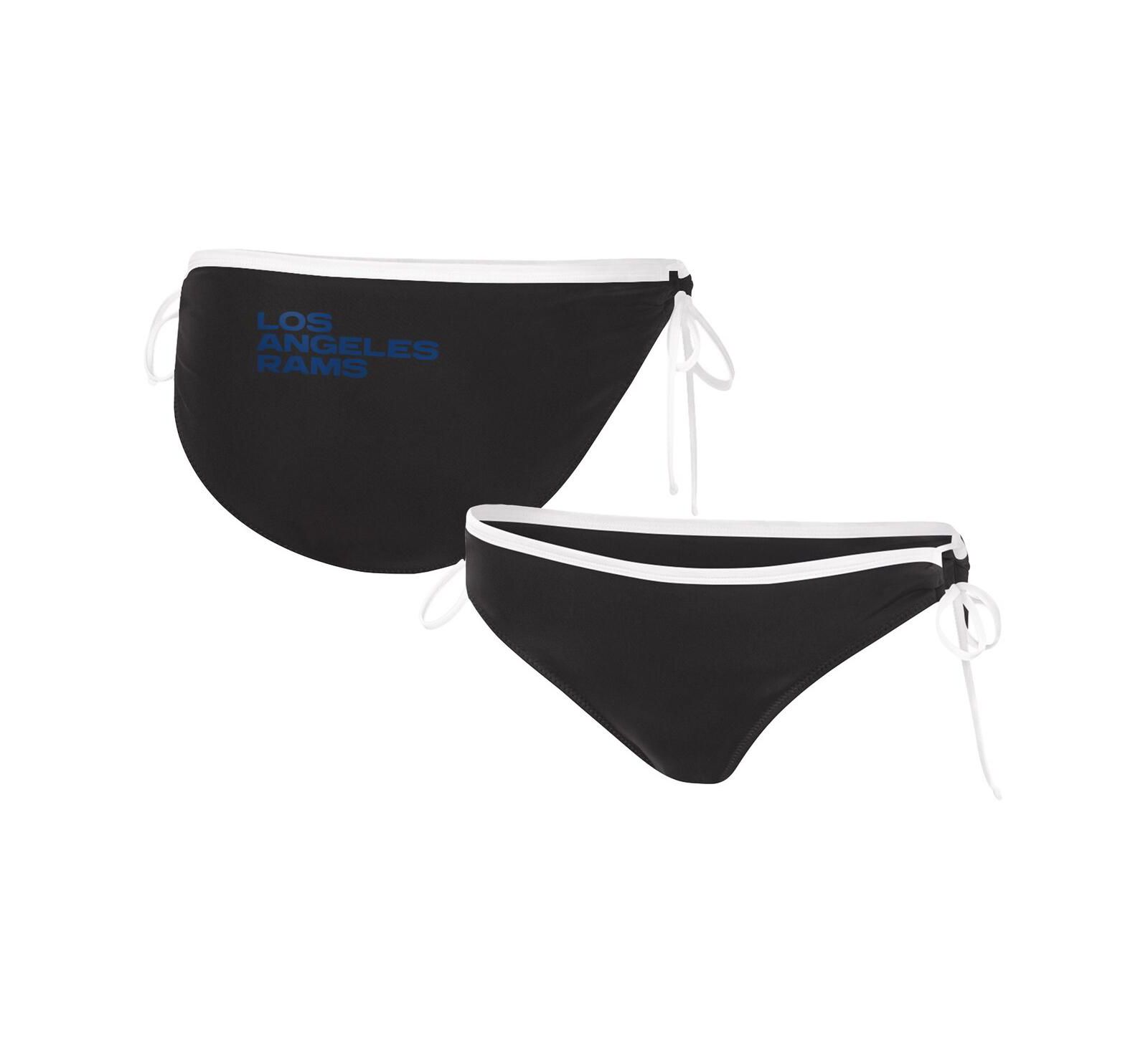 Женские плавки G-III 4Her by Carl Banks Black Los Angeles Rams Perfect Match Bikini Bottom