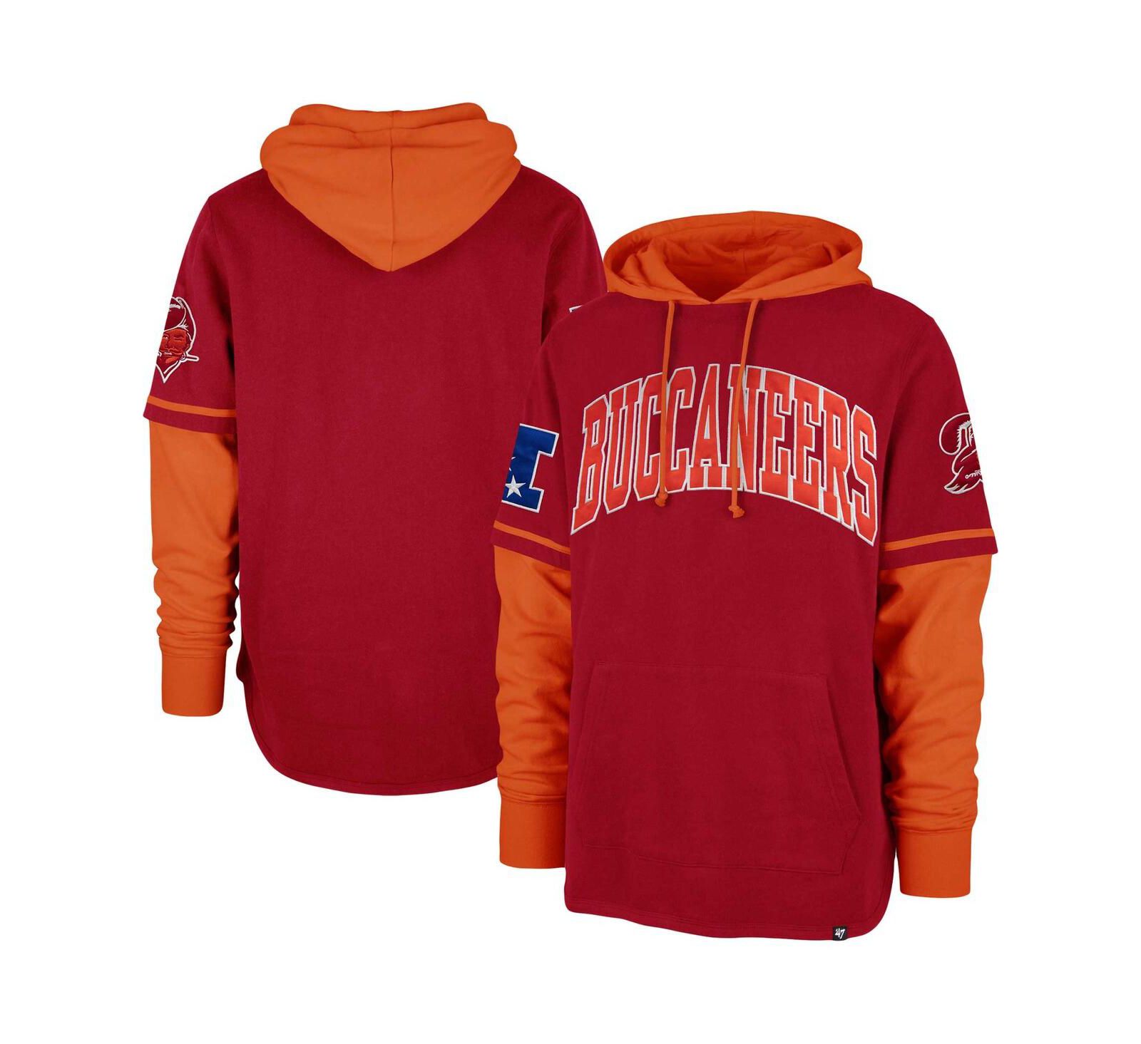 Мужское худи '47 Brand Tampa Bay Buccaneers Shortstop Pullover, цвет red