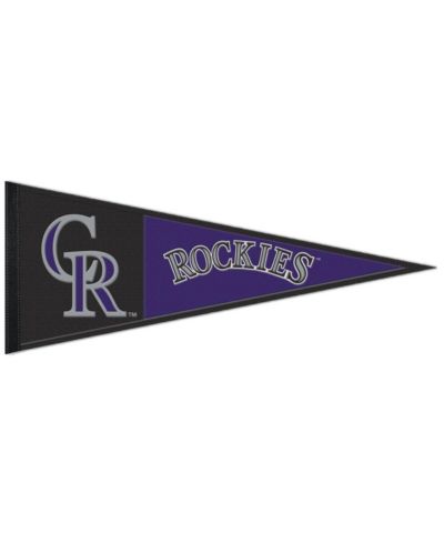 Настенный флаг Wincraft Colorado Rockies 13" x 32" Wool Primary Logo Pennant