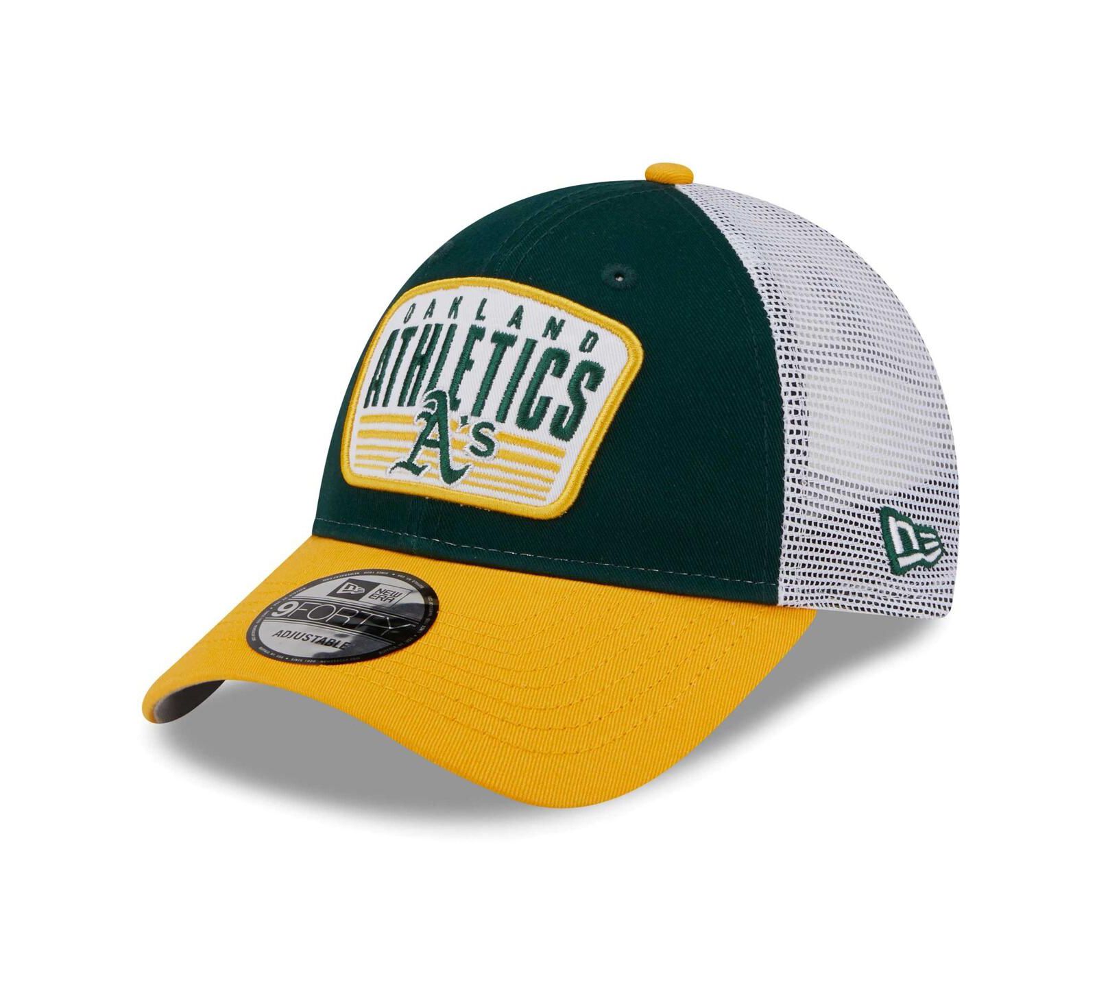 Men's New Era Green Oakland Athletics Two-Tone Patch 9FORTY Snapback Hat
