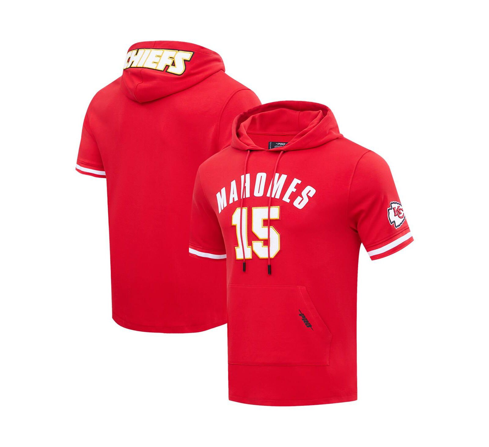Men's Pro Standard Patrick Mahomes Red Kansas City Chiefs Player Name and Number Hoodie T-shirt