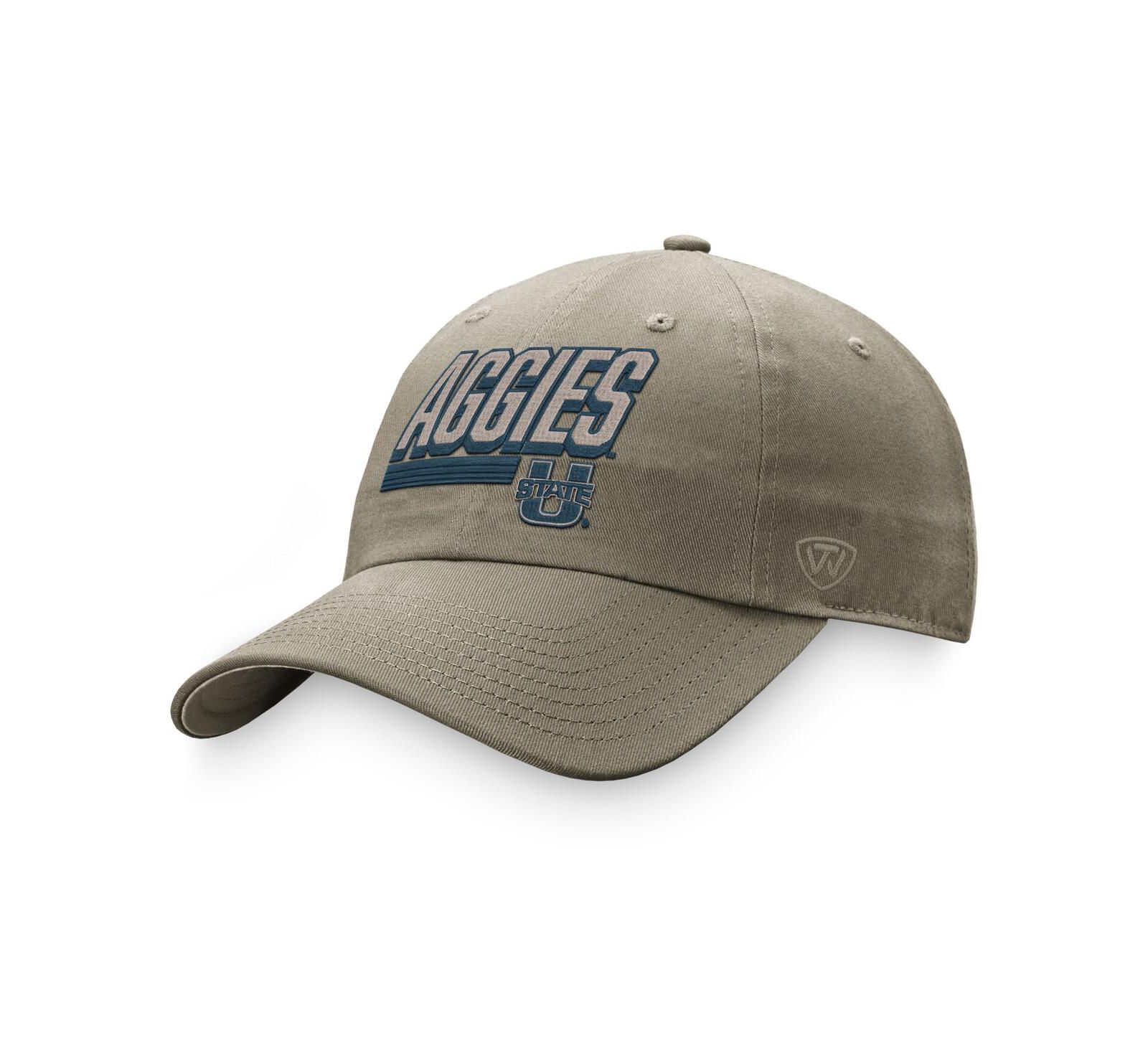 Мужская регулируемая кепка Top of the World Khaki Utah State Aggies Slice