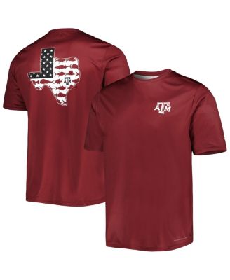 Columbia Мужская футболка Columbia Texas A&M Aggies Terminal Tackle Omni-Shade Maroon