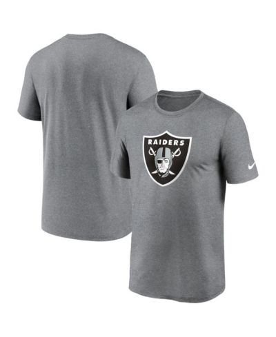 Мужская футболка Nike Heather Charcoal Las Vegas Raiders Legend Logo Performance