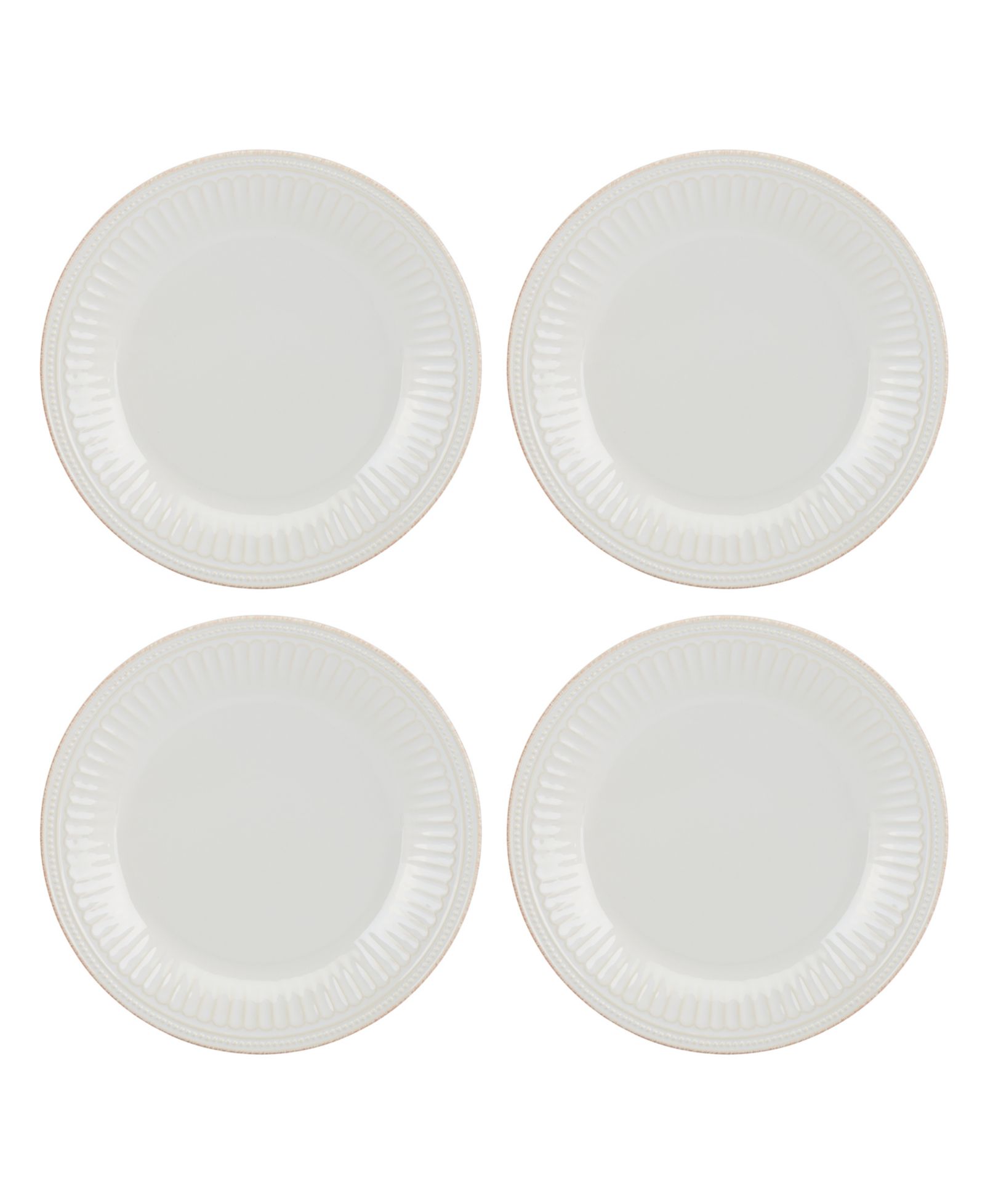 Lenox French Perle Groove Dinner Plates, Set Of 4