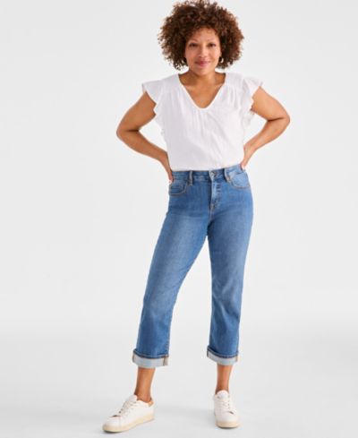 Женские джинсы Style & Co Mid-Rise Curvy Capri