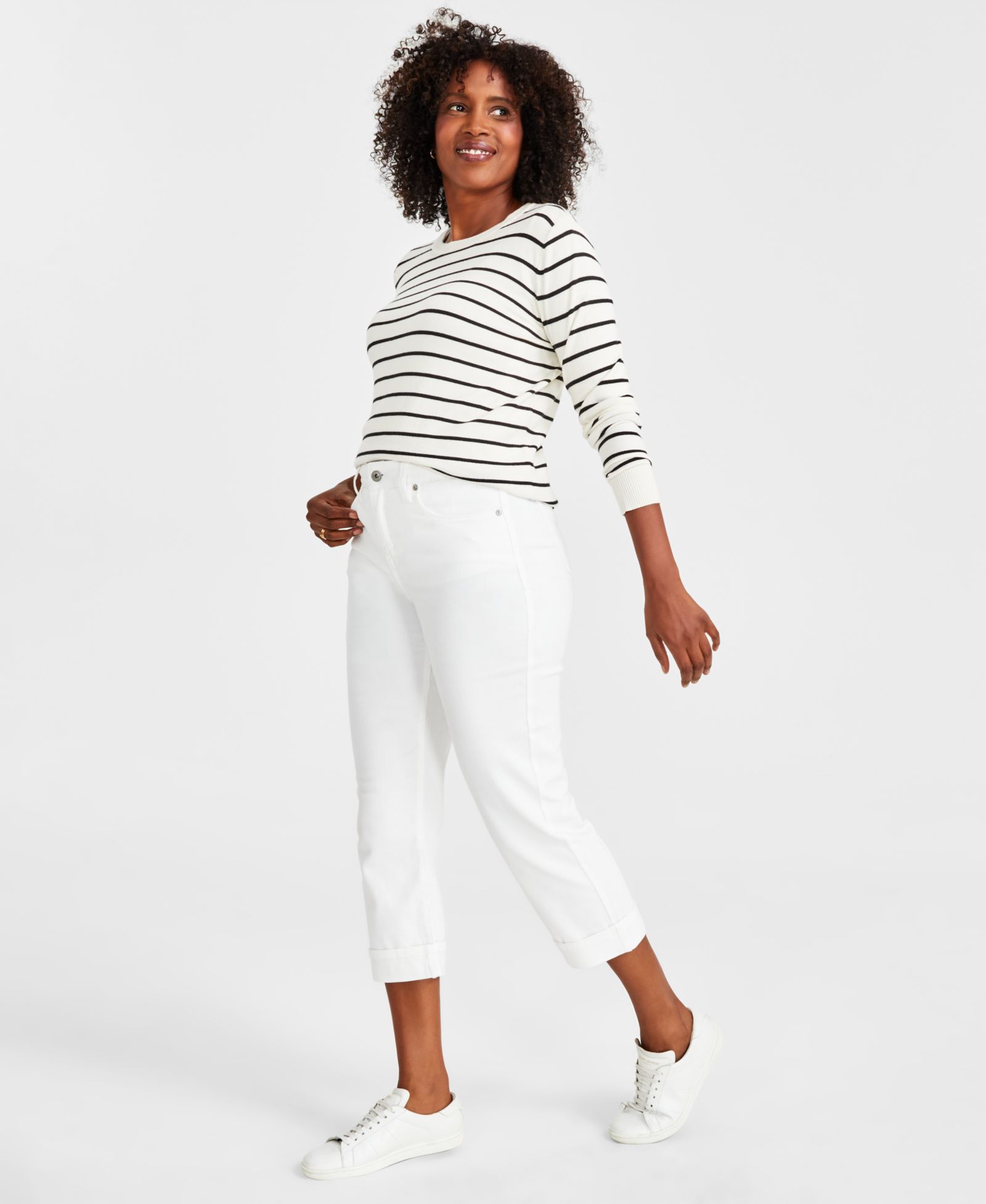 Style & Co Women's Mid-Rise Curvy Capri Jeans, Exclusively at Macy's