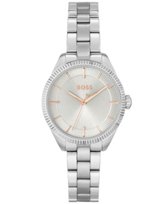 HUGO BOSS женские часы из нержавеющей стали, цвет шалфейный кварц, 32 мм