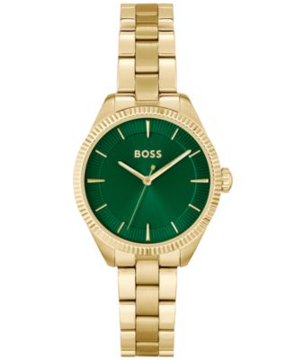 Женские часы Hugo Boss Sage Quartz Ionic Plated Thin Gold-Tone Steel 32mm